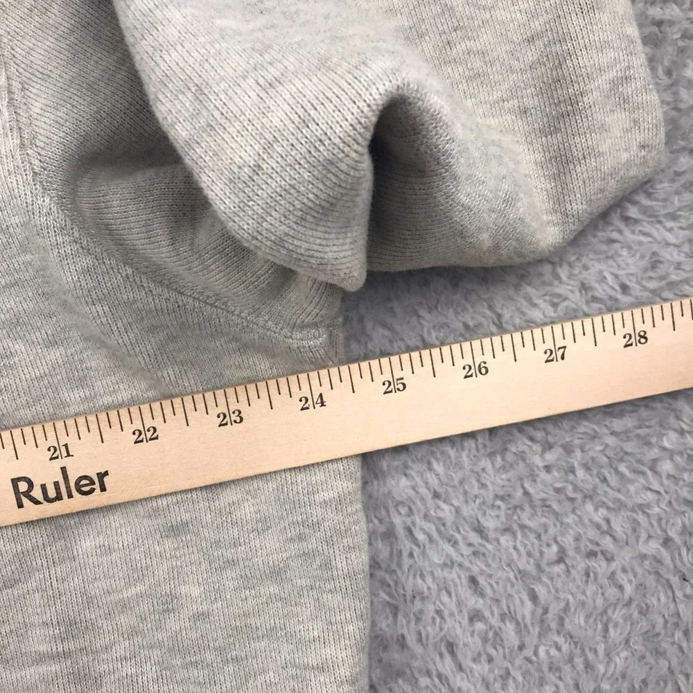 Polo Ralph Lauren 1/4 Zip Pullover Mens XL Gray Cotton Knit Navy Pony Sweater